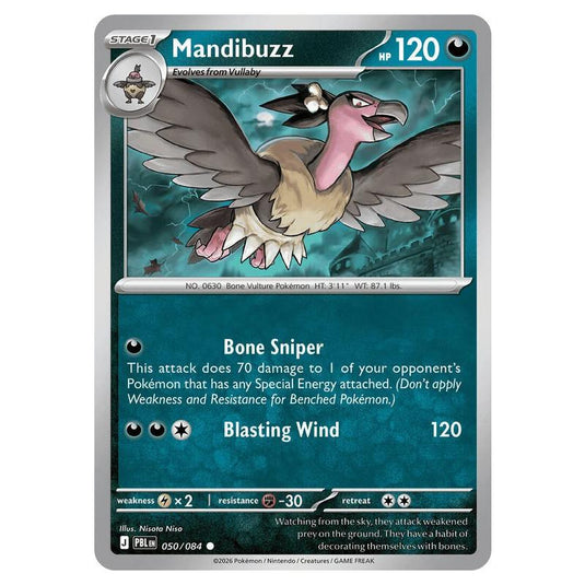 Pokemon - Mega Evolution - Pitch Black - Mandibuzz - 050/084