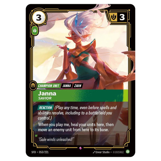 Riftbound: League of Legends TCG - Spiritforged - Janna - Savior - 053/221