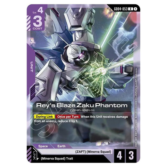Gundam Card Game - GD-04: Phantom Aria - Rey's Blaze Zaku Phantom (R) - GD04-053