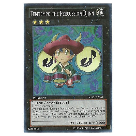 Yu-Gi-Oh! - Starter Deck - Xyz Symphony - Temtempo the Percussion Djinn (Super Rare) YS12-EN041