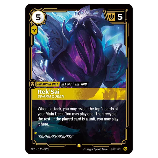 Riftbound: League of Legends TCG - Spiritforged - Rek'Sai - Swarm Queen - 170a/221