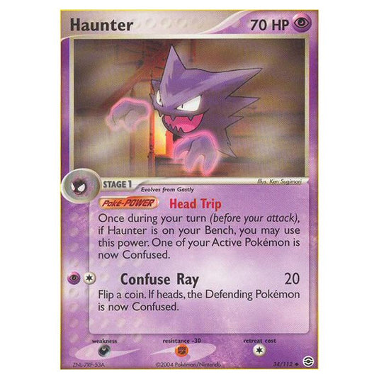 Pokemon - EX Series - FireRed & LeafGreen - Haunter - 34/112
