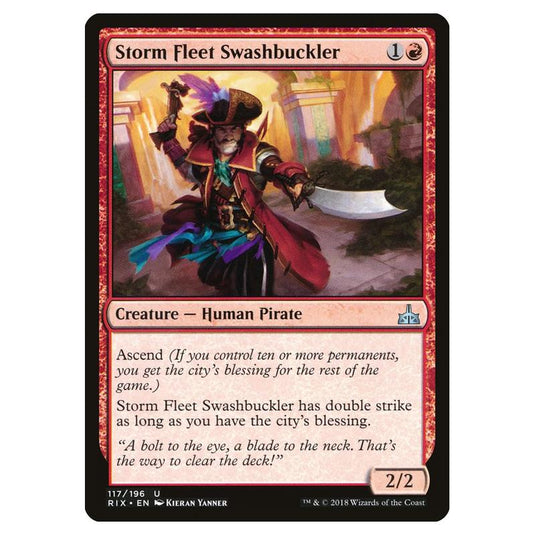 Magic The Gathering - Rivals Of Ixalan - Storm Fleet Swashbuckler - 117/196 (Foil)