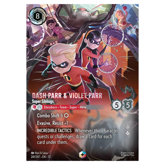 Lorcana - Attack of the Vine! - Dash Parr & Violet Parr - Super Siblings (Enchanted) - 241/207