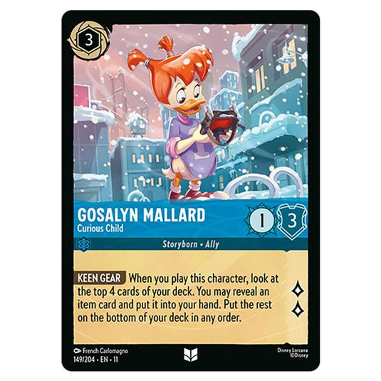 Lorcana - Winterspell - Gosalyn Mallard - Curious Child (Uncommon) - 149/204