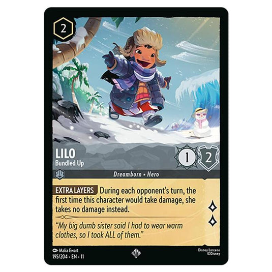 Lorcana - Winterspell - Lilo - Bundled Up (Super Rare) - 195/204
