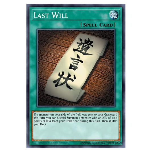 Yu-Gi-Oh! - Starter Deck - Yugi Evolution - Last Will (Common) SYE-031