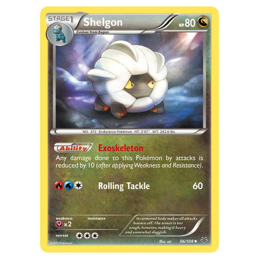 Pokemon - XY - Roaring Skies - Shelgon - 56/108 (Reverse Holo)