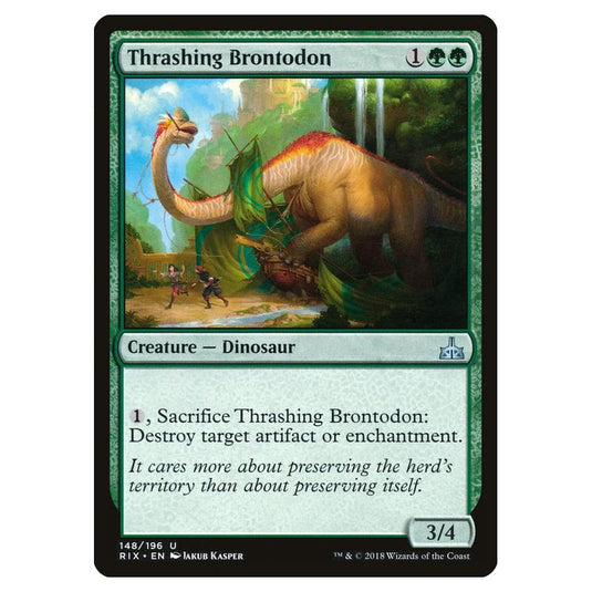 Magic The Gathering - Rivals Of Ixalan - Thrashing Brontodon - 148/196
