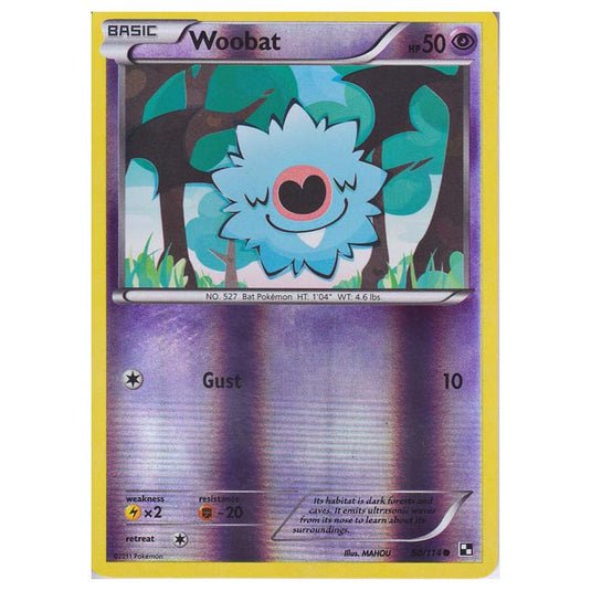 Pokemon - Black & White - (Reverse Holo) Woobat 50/114