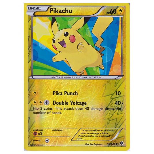 Pokemon - Black & White - Boundaries Crossed (Reverse Holo) - Pikachu 50/149