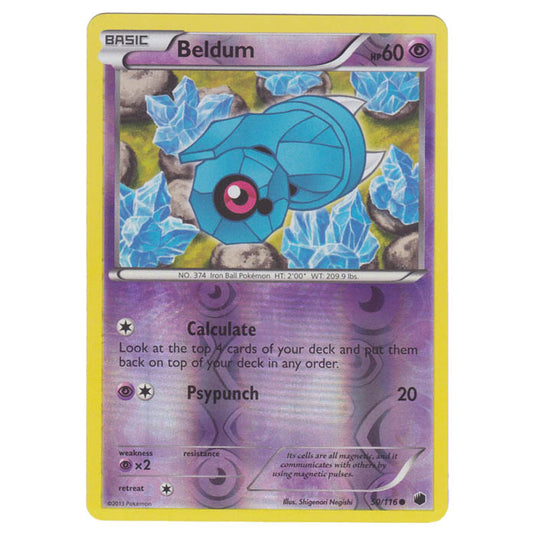 Pokemon - Black & White - Plasma Freeze - (Reverse Holo) Beldum - 50/116