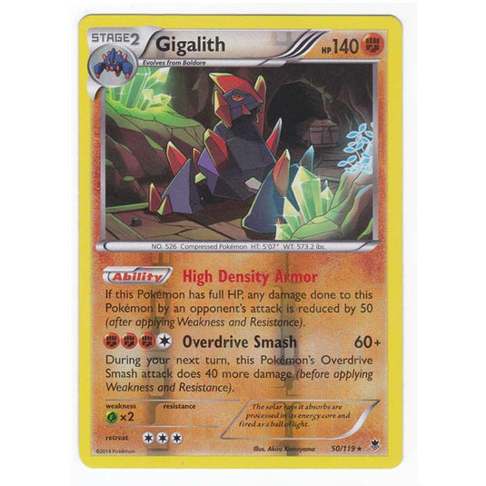 Pokemon - XY Phantom Forces - (Reverse Holo) - Gigalith - 50/119