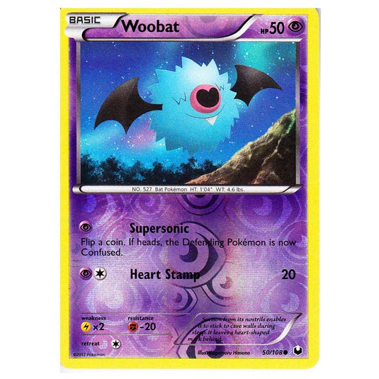 Pokemon - Black & White - Dark Explorers - (Reverse Holo) Woobat - 50/108