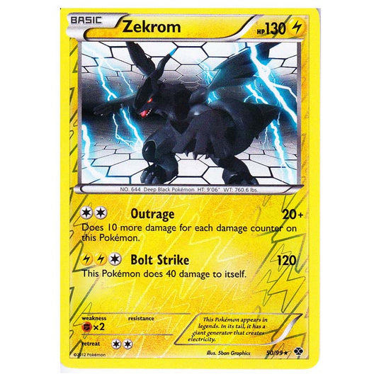 Pokemon - Black & White - Next Destinies - (Reverse Holo) Zekrom 50/99