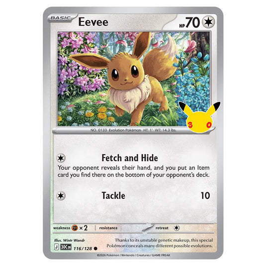 Pokemon - 30th Celebration - Eevee - 116/128
