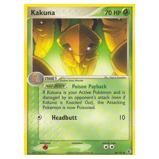 Pokemon - EX Series - FireRed & LeafGreen - Kakuna - 36/112