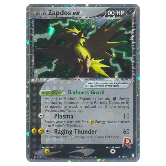 Pokemon - EX Team Rocket Returns - Rocket's Zapdos ex - 106/109