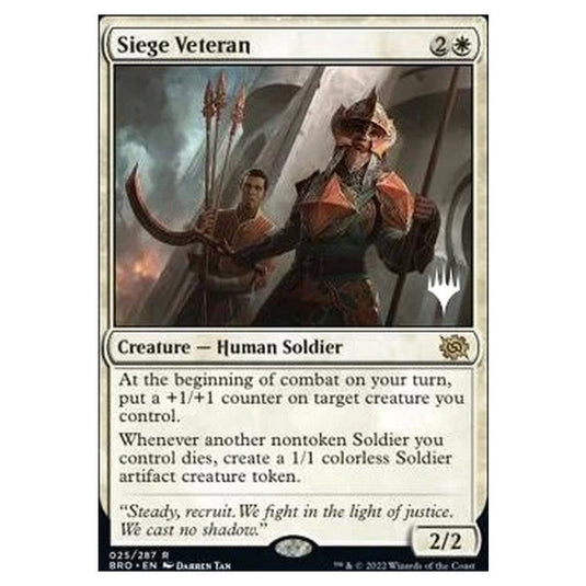 Magic The Gathering - The Brothers' War Promos - Siege Veteran - 025/287