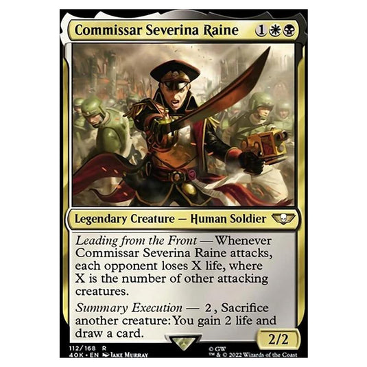 Magic The Gathering - Universes Beyond - Warhammer 40k - Commissar Severina Raine - 112/168