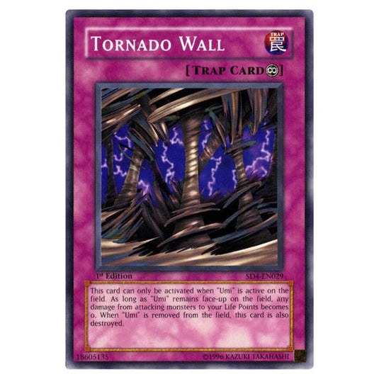 Yu-Gi-Oh! - Structure Deck - Fury from the Deep - Tornado Wall (Common) SD4-EN029