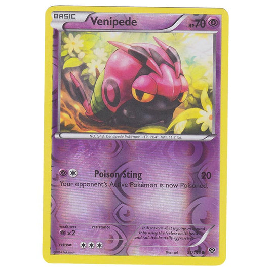 Pokemon - XY Base Set - (Reverse Holo) Venipede - 51/146