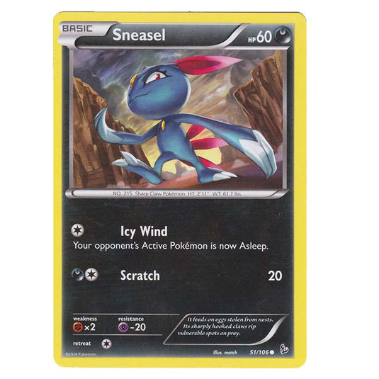 Pokemon - XY - Flashfire - Sneasel - 51/106