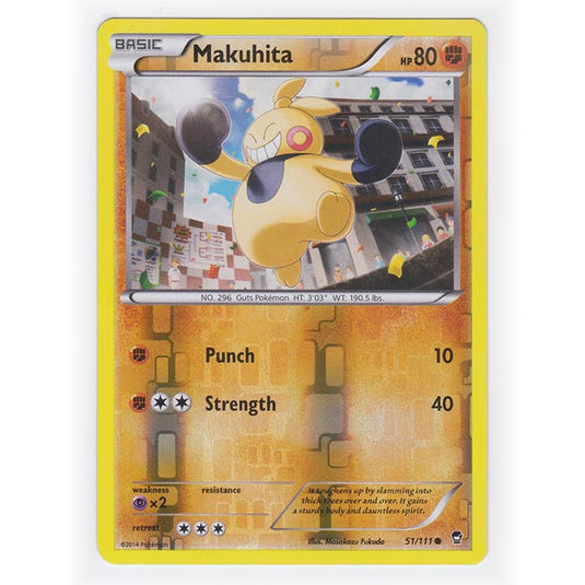 Pokemon - XY Furious Fists - (Reverse Holo) - Makuhita - 51/111