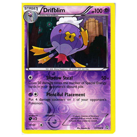 Pokemon - Black & White - Dragons Exalted - (Reverse Holo) Drifblim - 51/124