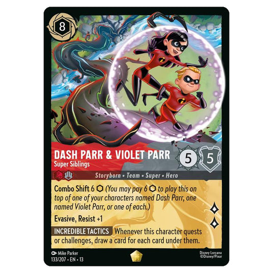 Lorcana - Attack of the Vine - Dash Parr & Violet Parr - Super Siblings (Legendary) - 133/207
