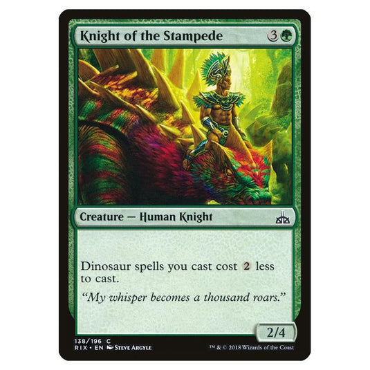 Magic The Gathering - Rivals Of Ixalan - Knight Of The Stampede - 138/196