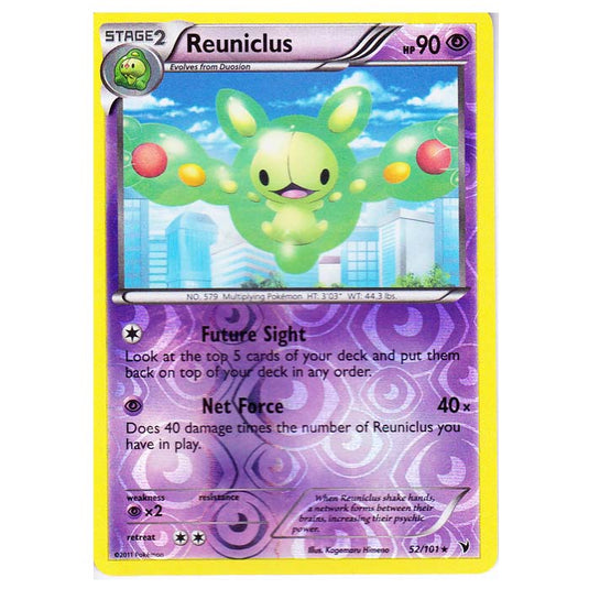 Pokemon - Black & White - Noble Victories - (Reverse Holo) - Reuniclus 52/101