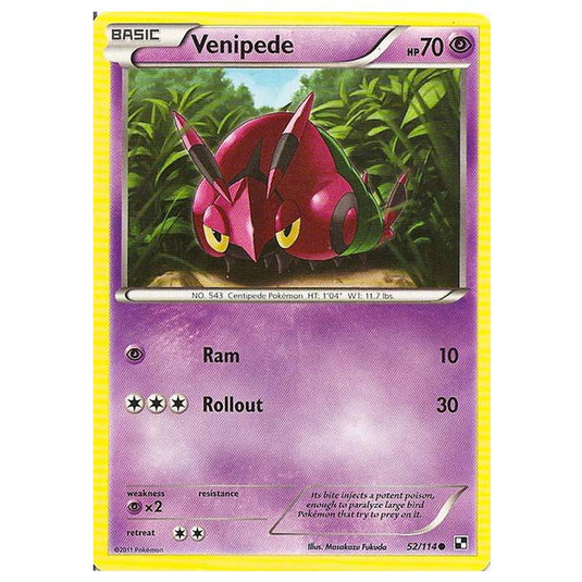 Pokemon - Black & White - Venipede 52/114