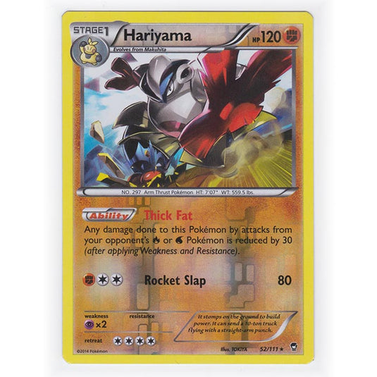 Pokemon - XY Furious Fists - (Reverse Holo) - Hariyama - 52/111