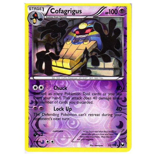 Pokemon - Black & White - Dark Explorers - (Reverse Holo) Cofagrigus - 52/108