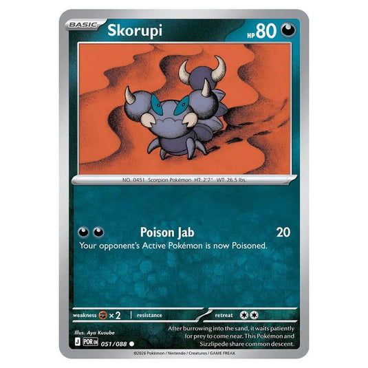 Pokemon - Mega Evolution - Perfect Order - Skorupi - 051/088