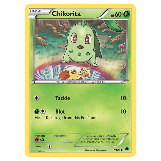 Pokemon - XY - Breakpoint - Chikorita - 1/122 (Reverse Holo)