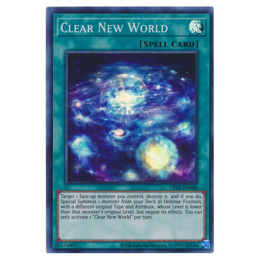Yu-Gi-Oh! - OTS Tournament Pack 22 - Clear New World (Super Rare) OP22-EN008
