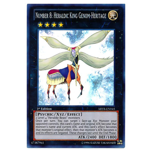 Yu-Gi-Oh! - Abyss Rising - Number 8: Heraldic King Genom-Heritage (Super Rare) ABYR-EN045