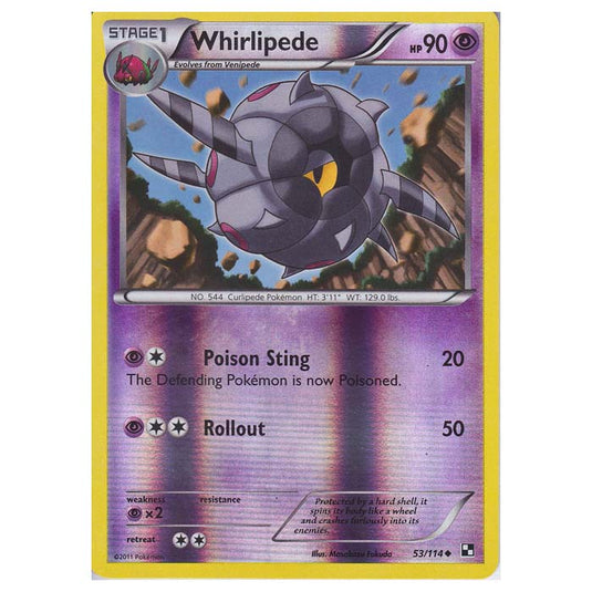 Pokemon - Black & White - (Reverse Holo) Whirlipede 53/114