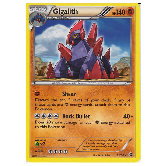 Pokemon - Black & White - Emerging Powers - Gigalith 53/98