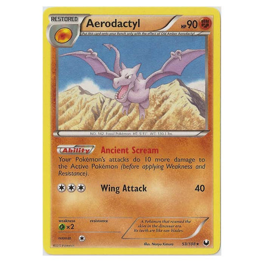 Pokemon - Black & White - Dark Explorers - Aerodactyl - 53/108