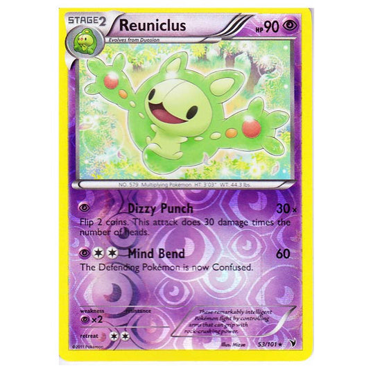 Pokemon - Black & White - Noble Victories - (Reverse Holo) - Reuniclus 53/101