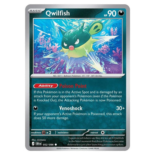 Pokemon - Mega Evolution - Chaos Rising - Qwilfish - 052/086