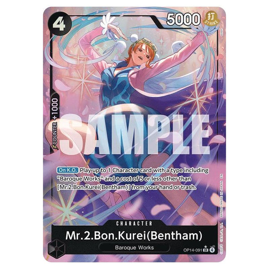 One Piece - OP14 - The Azure Sea's Seven - Mr.2.Bon.Kurei(Bentham) - OP14-091a