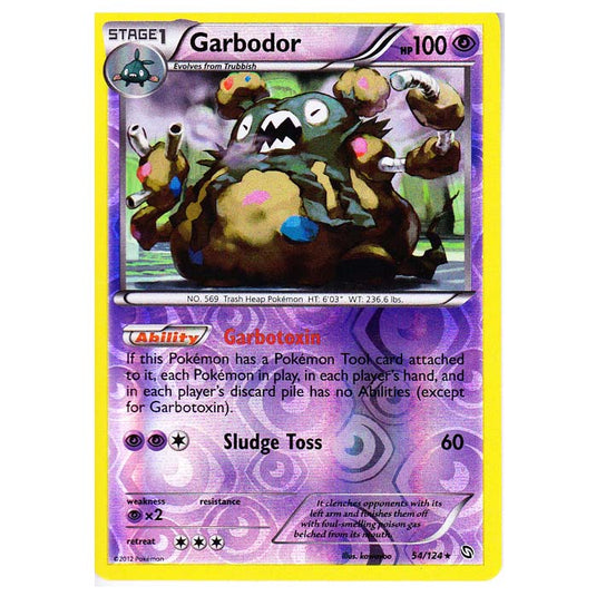 Pokemon - Black & White - Dragons Exalted - (Reverse Holo) Garbodor - 54/124