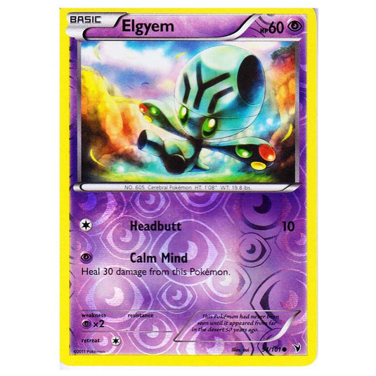 Pokemon - Black & White - Noble Victories - (Reverse Holo) - Elgyem 54/101