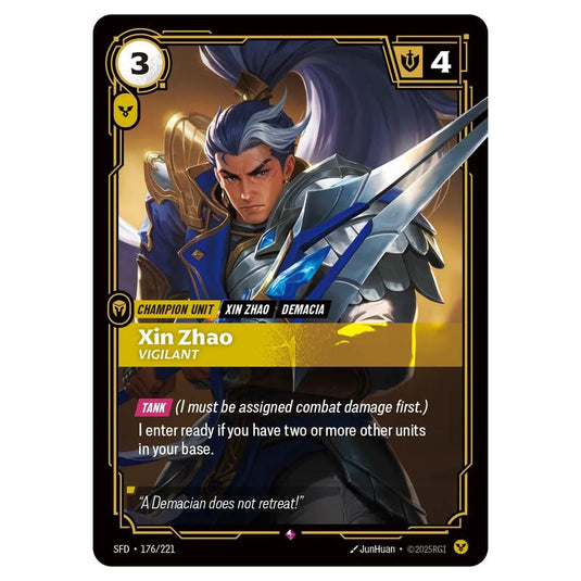 Riftbound: League of Legends TCG - Spiritforged - Xin Zhao - Vigilant - 176/221