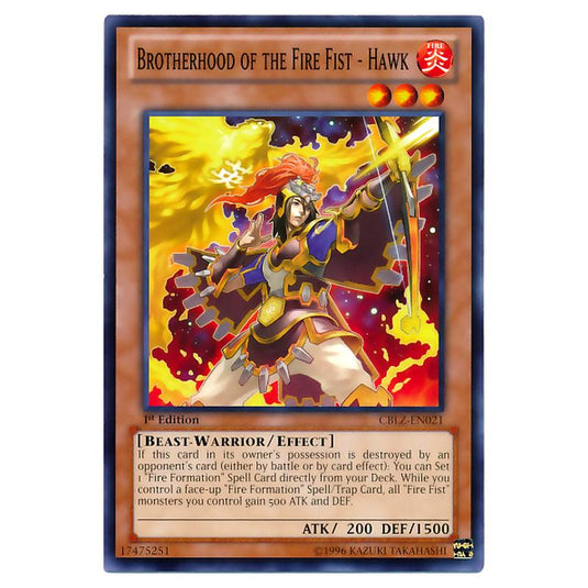 Yu-Gi-Oh! - Cosmo Blazer - Brotherhood of the Fire Fist - Hawk (Common) CBLZ-EN021