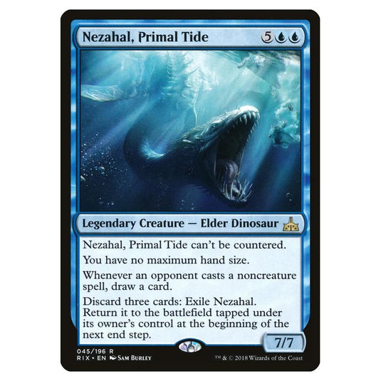 Magic The Gathering - Rivals Of Ixalan - Nezahal, Primal Tide - 45/196 (Foil)
